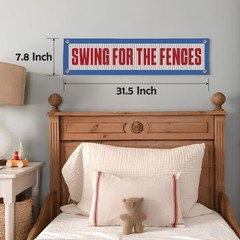 Vintage Baseball Canvas Banner, Playroom Boys Room Inspirational Room Decor, …
