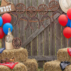 16Pcs Mini Horseshoes Wagon Wheel Decor, Lucky Western Theme Party Decorations w