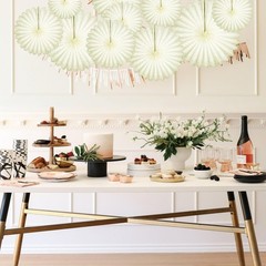 20 Pcs Cream White Hanging Fan, Hanging Honeycomb Round Fans for Weddings, Bi…
