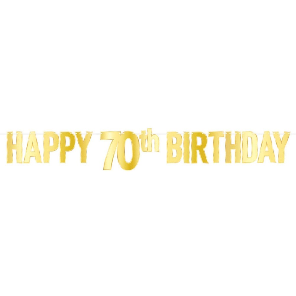 Beistle Foil Happy «70th» Birthday Streamer – Birthday-Age Specific | Party