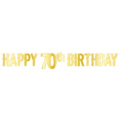 Beistle Foil Happy «70th» Birthday Streamer – Birthday-Age Specific | Party