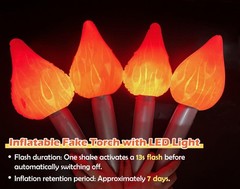 3PCS Inflatable Fake Torch with LED Light,16» Fun Torch Inflates for Sports …