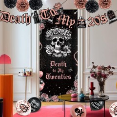 TSVATE Death to My 20s Decorations, 30th Birthday Decorations for Rosegold