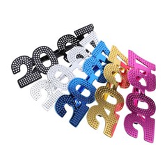 5Pcs Reusable 2027 Party Number Glasses Unisex Bright Colors New Year Decoration