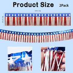 4Th of July Decorations – 2 Pack Red White and Blue Streamer for 250Th Anniversa