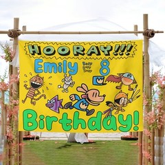 Personalize Dogman Birthday Party Banner Poster Gift, Dog Man Party Supplies
