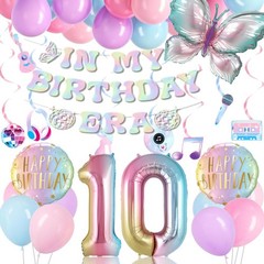 Pastel 10th Birthday Decorations for Girls, 10 Year Old Girl Party Decoration…