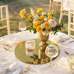 20 PCS Gold Round Acrylic Mirror Candle Plate Tray Centerpiece 8inch/20cm