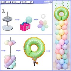 Balloon Columns Stand 7 Feet Telescoping Balloon Arches Stands with Set of 4