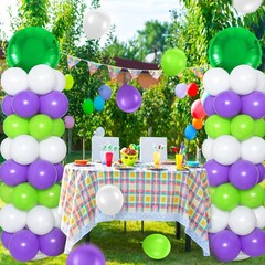 2 Sets Light Inspired Year Balloon Column Stand Kit Cartoon Story Game Purple…