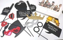 Talking Tables Photo Booth Party Prop Set Balloon Frame 14 Piece Set In Case