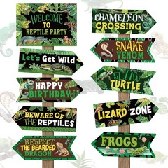 Reptile Birthday Party Decor – 20 Durable Directional Signs to Captivate Guests