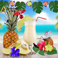 60Pcs Tropical Party Decorations Supplies Palm Middle, Multi Color