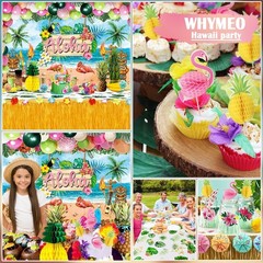 Hawaiian Luau Party Decor Set 161 Pcs Tropical Summer Backyard Bash Supplies