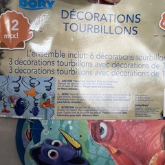Disney Pixar Finding Dory Swirl Hanging Decorations 12 Pcs New, Party Supply