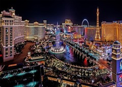 7x5ft Fabric Las Vegas Backdrop Night in Las Vegas Casino Theme Party Decorat…