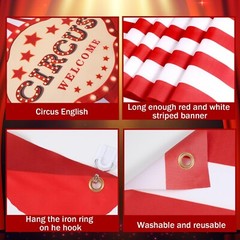 Preboun 3 Pcs Circus Tent Decorations Halloween Circus Carnival Party Decorat…