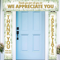 3 Pcs Eucalyptus Appreciation Banner We Appreciate Thank You for All You Do Back