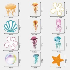 24 Pcs Under The Sea Jellyfish Hanging Swirls Ocean Theme Party Streamers