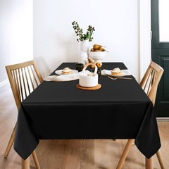 sancua 2 Pack Black Tablecloth 60 x 102 Inch, Rectangle 6 Feet Table Cloth – …