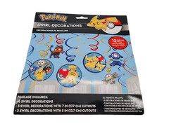 Pokemon Swirl Decorations Birthday Party Pikachu Pichu Meowth Litten – New