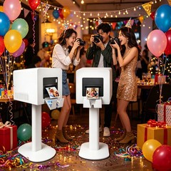 Photo Booth Printer Stand with Wheels Heavy Duty Metal for Wedding,Party & Event