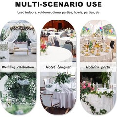 ZuGeo Round Tablecloth Water Resistant Spill Proof Washable Polyester Decorative