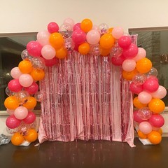 Pink and Orange Balloons 12 Inch Sunset Coral Orange Hot Pink Tropical Balloo…