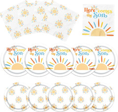 Here Comes the Son Baby Shower Decorations, Sunshine Plates and Napkins Disposab