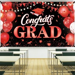 Xtra Large Congrats Grad Banner 72×44 Inch for Class of 2026 Graduation Party