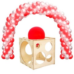 2-10 Inch Collapsible Wood Balloon Sizer Box Cube, Balloon Size Measurement T…