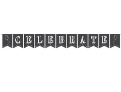 25 Pennants 6” x 4.5” Chalkboard Jointed banner All Occasion Party Supply