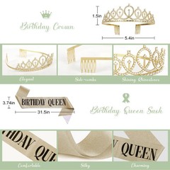 Amandir Sage Green Birthday Decorations for 18″, «12», «10», «5,