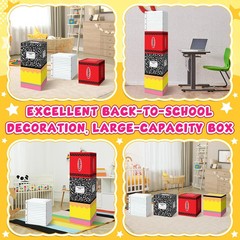 4 Pcs Back to School Balloon Box Decoration Sets Include Pencil Crayon Notebook