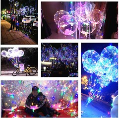 LED Light Up Bobo Kit 8 pack flashing handles sticks connectors cup NO BALLOONS