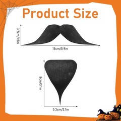 Fake Mustache and Goatee, Stick On Fake Goatee Costume Facial Hair for Adults…