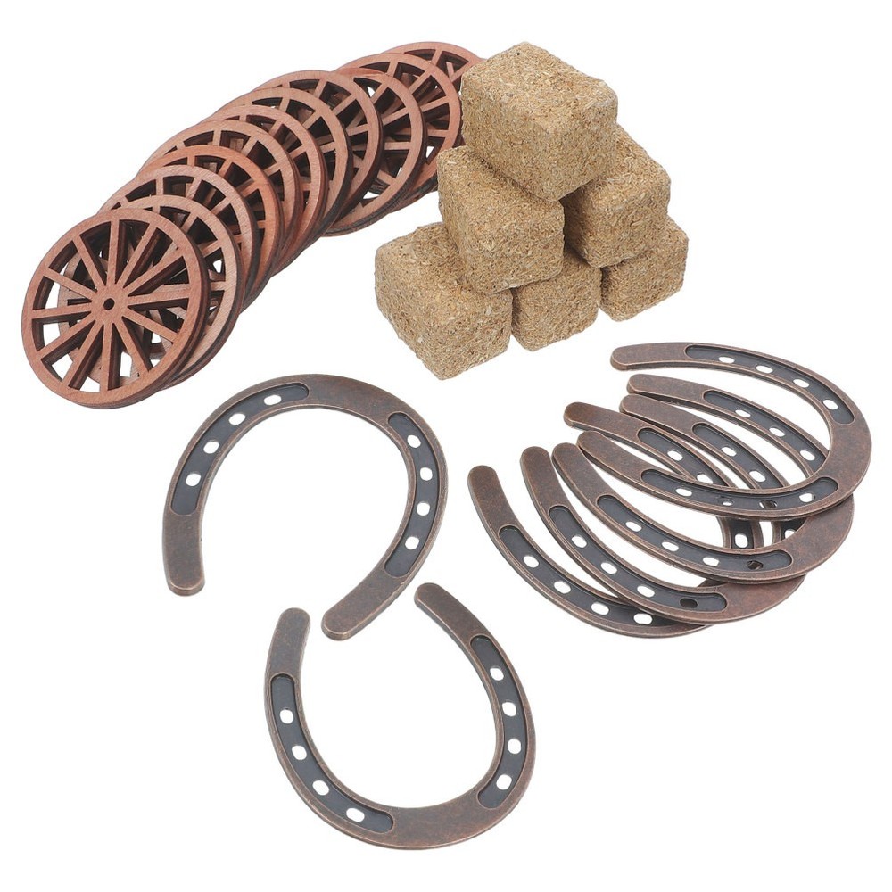 24 Pcs Cowboy Party Decorations Straw Bales for Craft Mini Haybales Horse Table