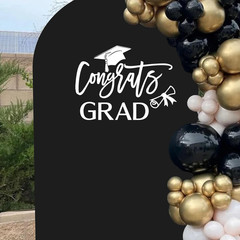 Congrats Grad Decal Sign for Balloon Arch – Graduation Decar for Grad Party, Cla
