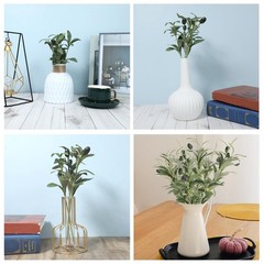 Mozeat Lens 11 Inch Olive Branches for Vases, 5 PCS 11.8 inches, Green