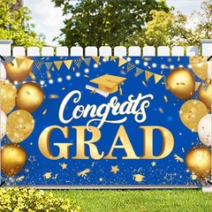 XtraLarge Congrats Grad Banner – 72×44 Inch, Congratulations Banner | Graduation