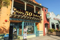 Happy 50th Birthday Banner,Birthday Party Sign 80.3 x 14.9 inches, 50 Black