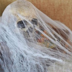 40G Polyester White Spiders Web Cotton For Halloween Party And Decoration Props