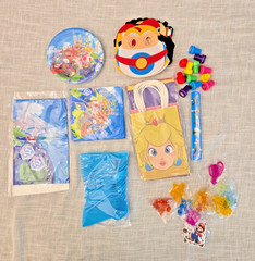 Video Games Mario Party Supplies Birthday Decor Statute Party Favor Bag Mask