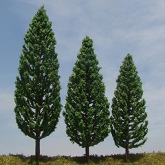 HO Scale Diorama Trees 50pcs 3.15 Inch Plastic Pine for Layout Building