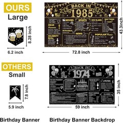 40th birthday decorations, 24 themed banner decorations