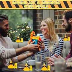Rubber Duck for Jeeps Car Dashboard Decoration,Funny Squeaky Duck with Road