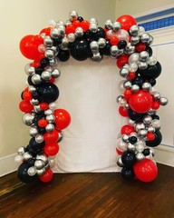 «140Pcs Red Black Balloons Arch Kit for Birthday, Wedding, Graduation Decor»