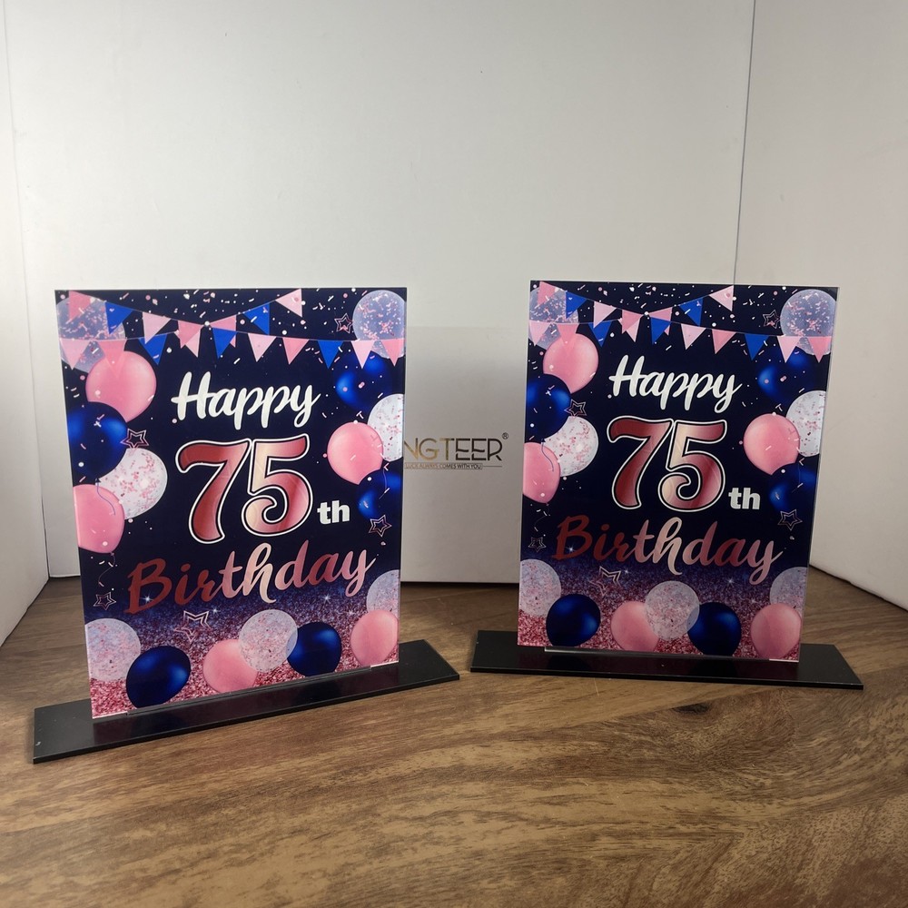 happy 75th birthday Table Party Decorations