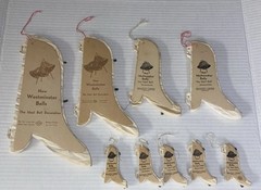 9 LOT Vintage Westminster Bells White Tissue Honeycomb Decor Ernst Various Sizes