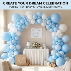 99Pcs Light Blue Balloons Arch Garland Kit, Different Sizes (18 12 10 5 Inch)…